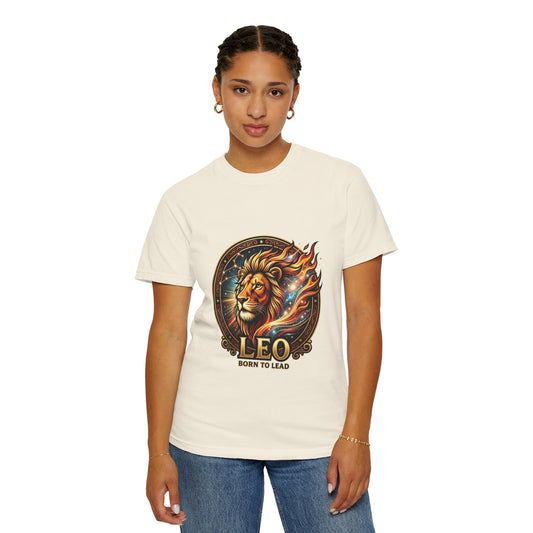 Leo 'Born to Lead' T-Shirt — Bold Zodiac Lion Graphic Tee