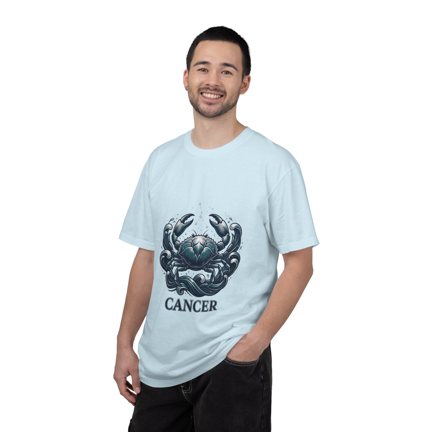Cancer Zodiac T-Shirt — Stylized Crab Astrological Tee