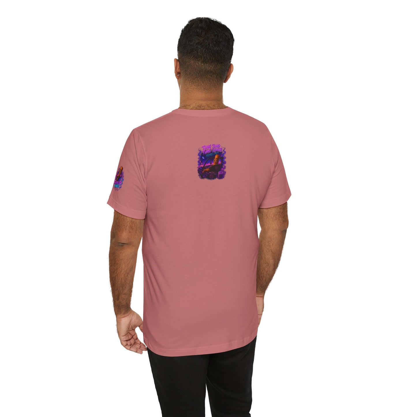 Tung Tung Tung Sahur Who Ride Like Us T-Shirt — Night Cruise Vaporwave Graphic Tee