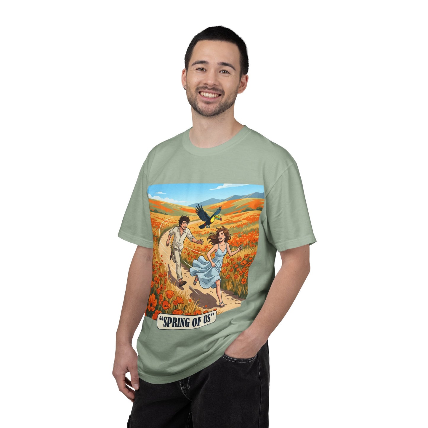 Spring of Us T-Shirt — Romantic Field Illustration Tee