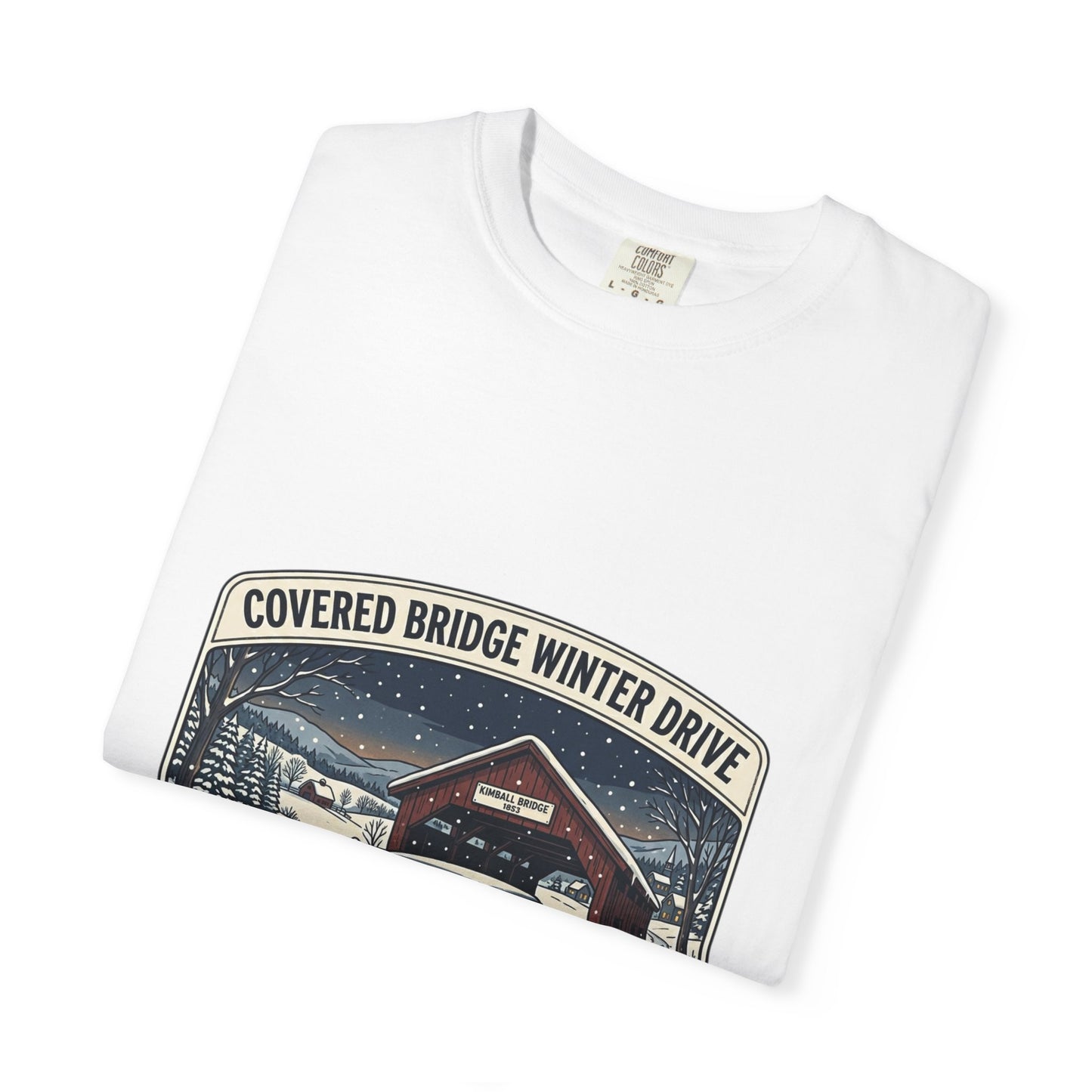 Covered Bridge Winter Drive T-Shirt