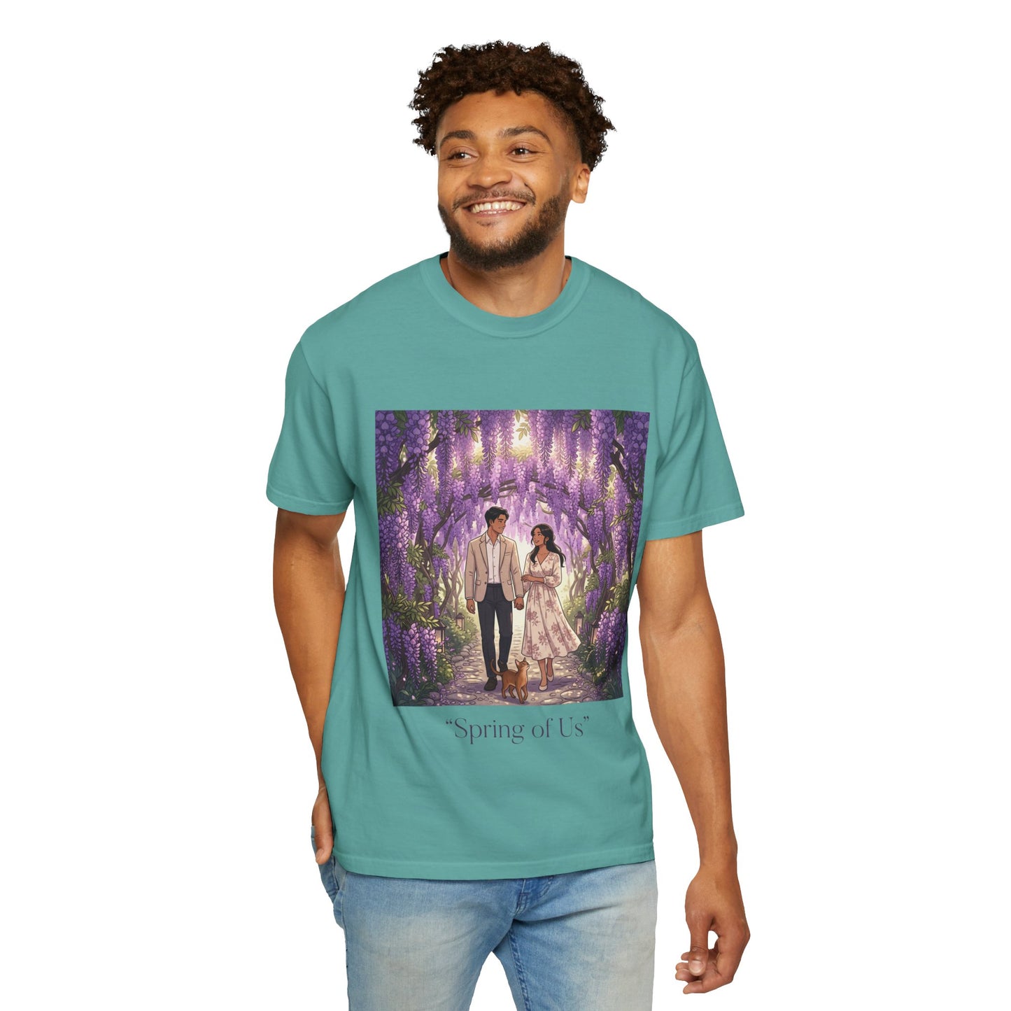 Spring of Us T-Shirt — Romantic Wisteria Couple Graphic Tee