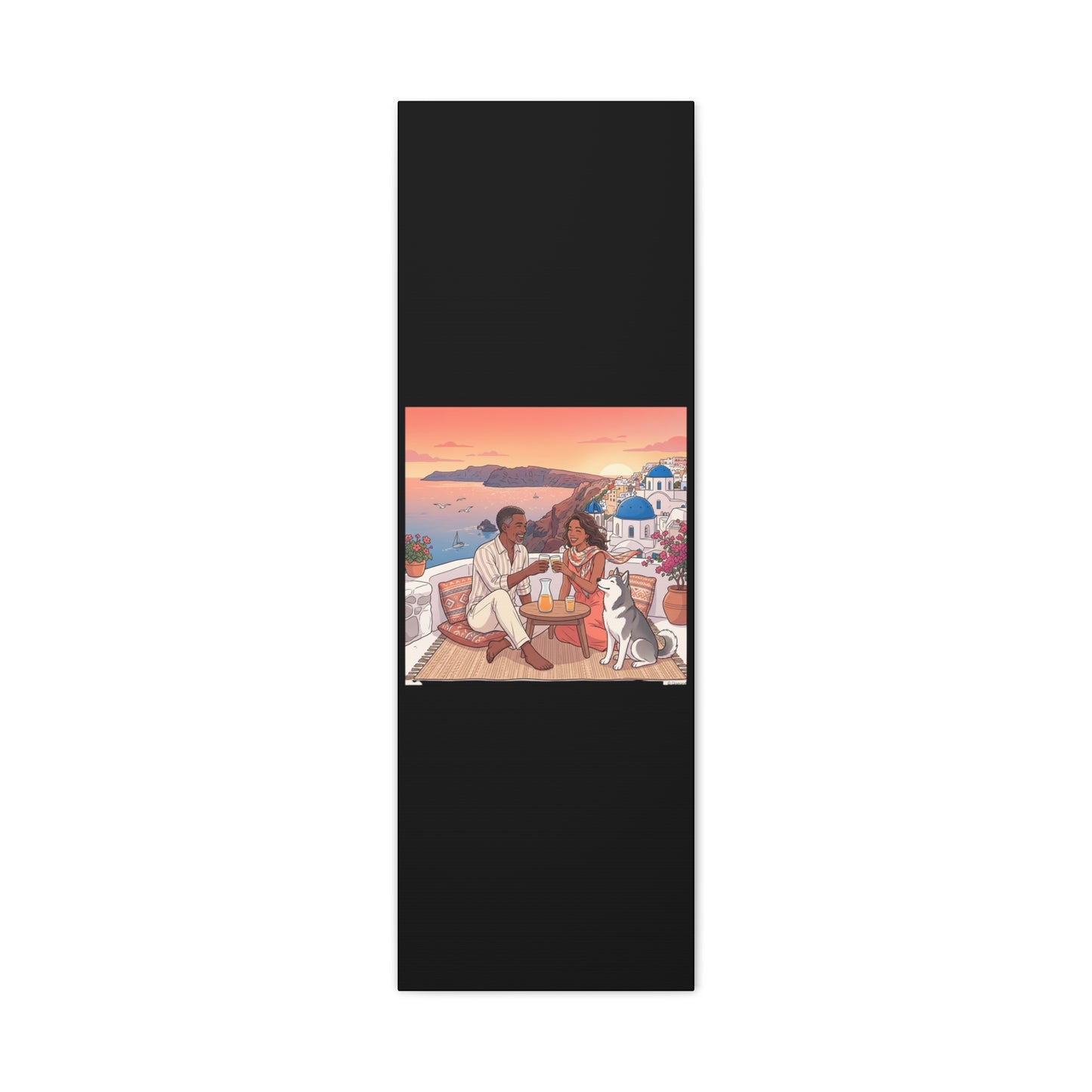 Santorini, Greece – “Sunset Serenade - Matte Canvas, Stretched, 1.25"