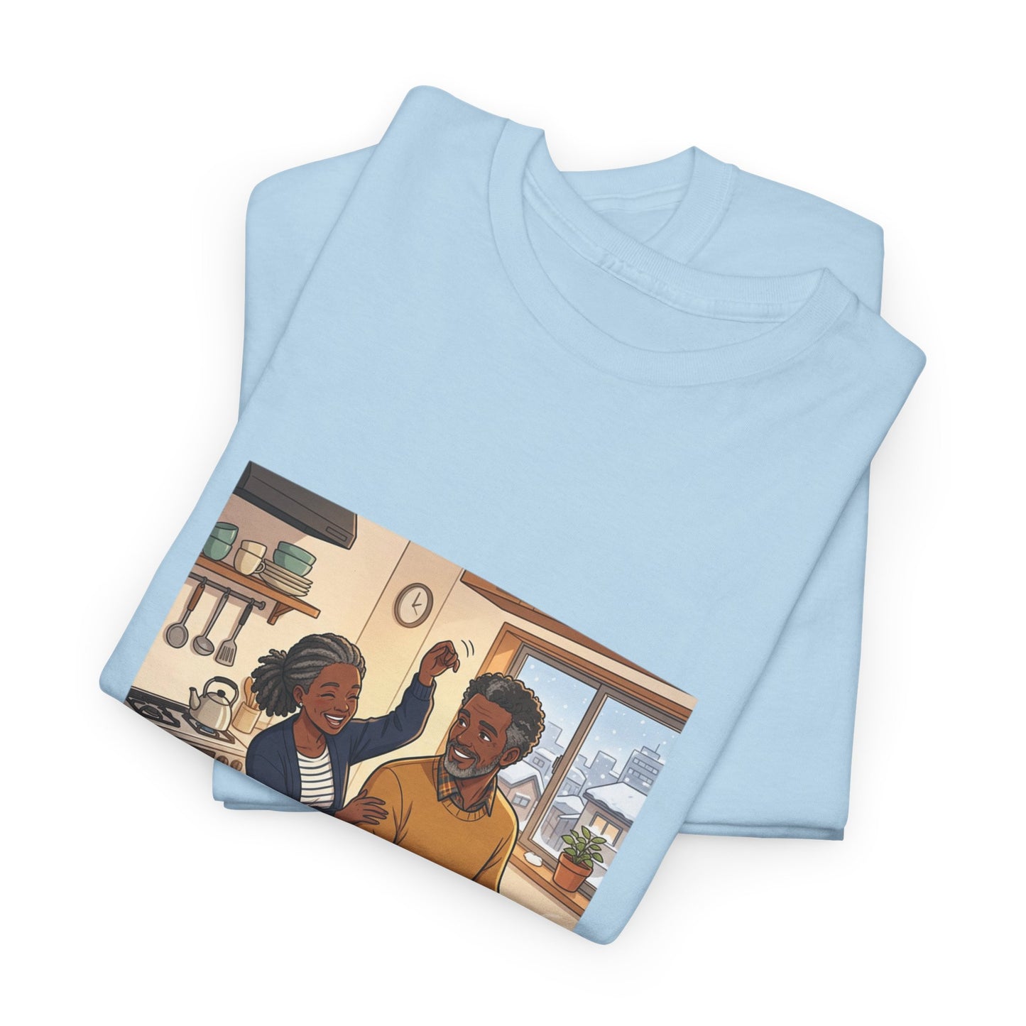 Dishwashing Dance Tee — Couple Kitchen Graphic T-Shirt