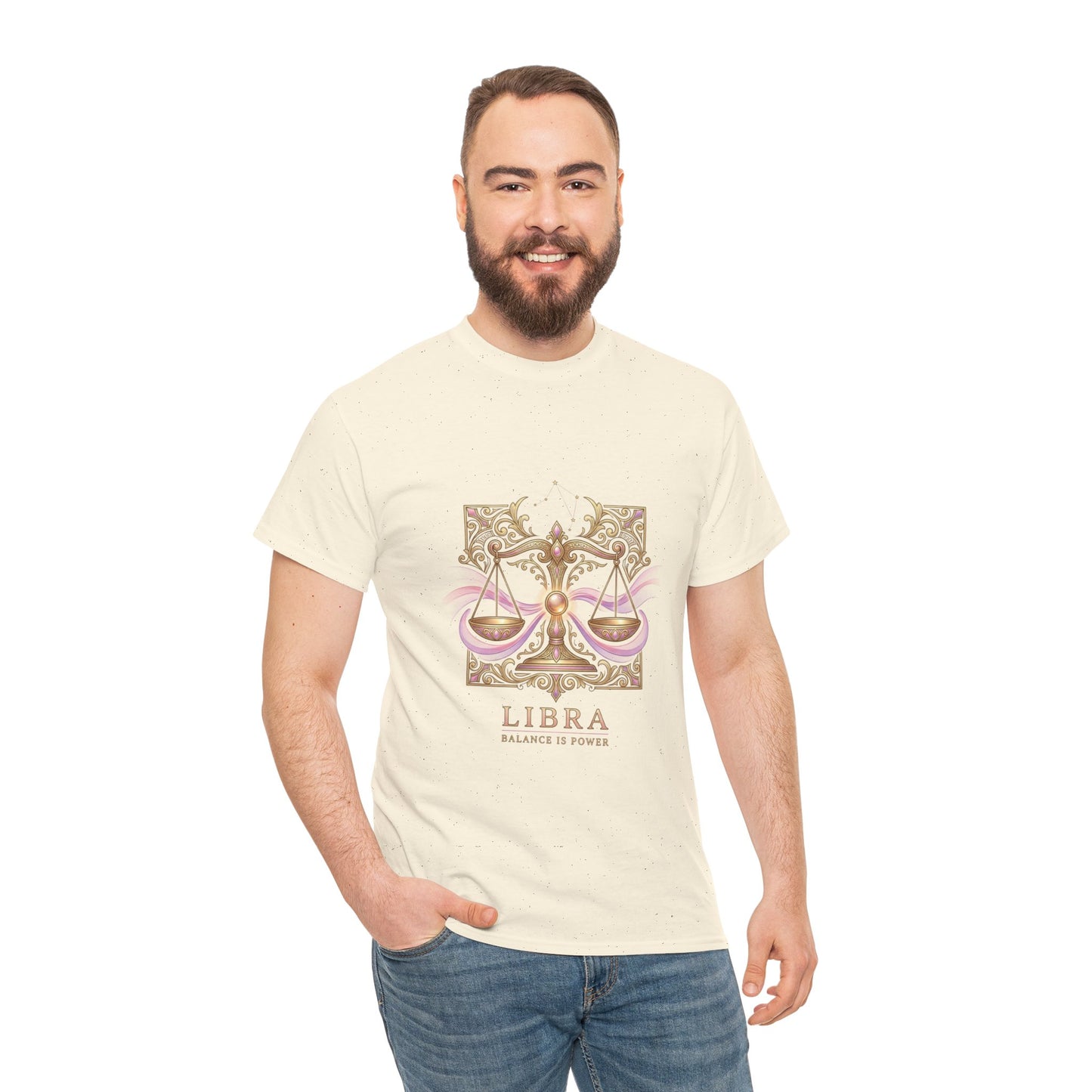 Libra Scales T‑Shirt — Zodiac Balance Is Power Tee