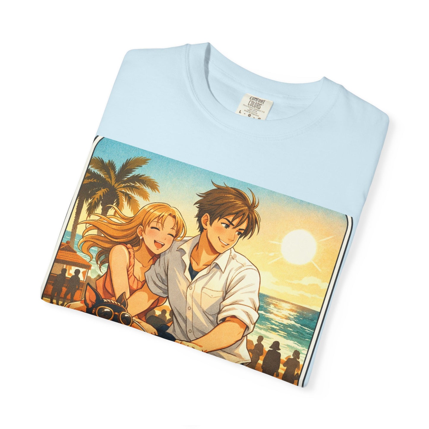 Spring of Us T-Shirt — Vintage Beach Couple Bicycle Design