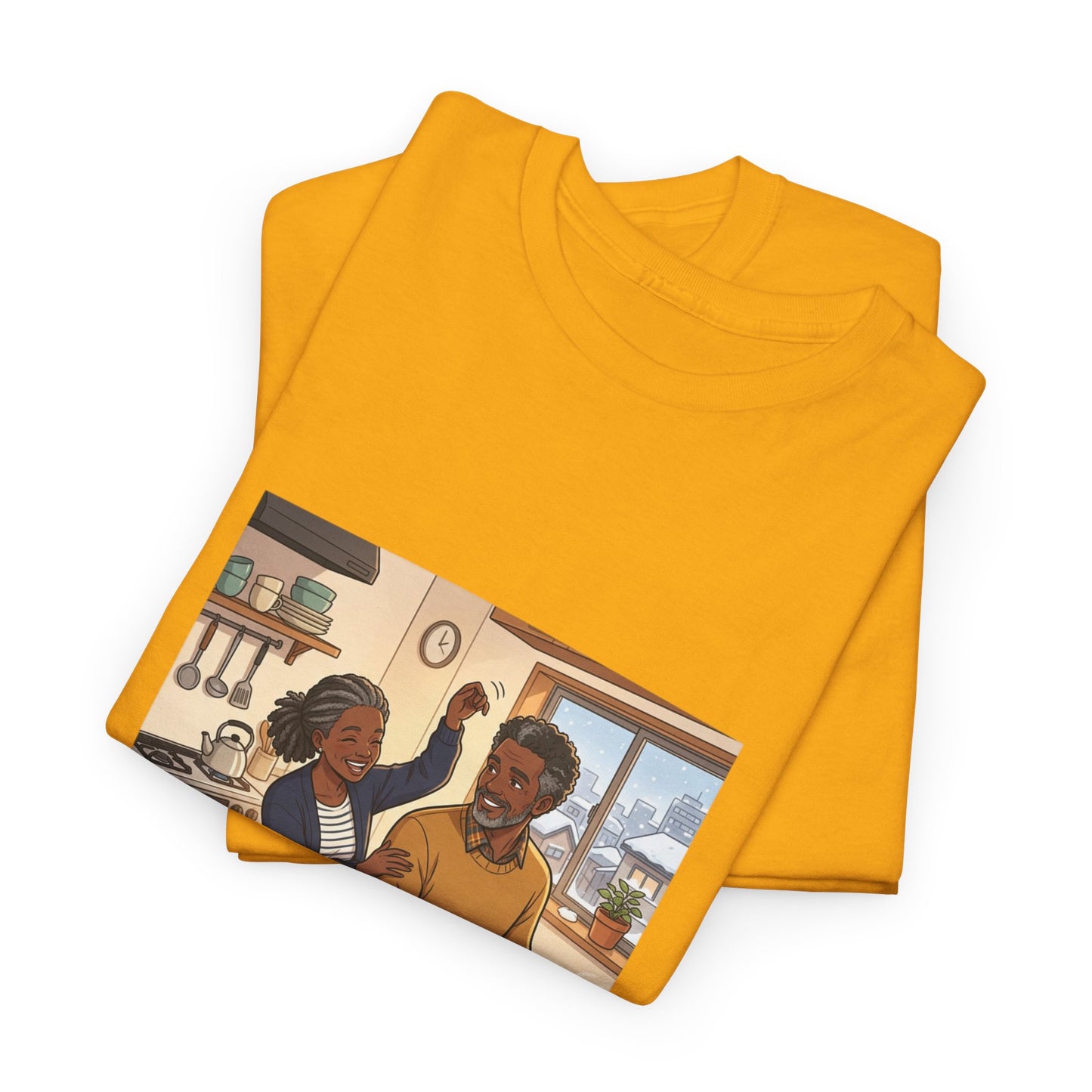 Dishwashing Dance Tee — Couple Kitchen Graphic T-Shirt