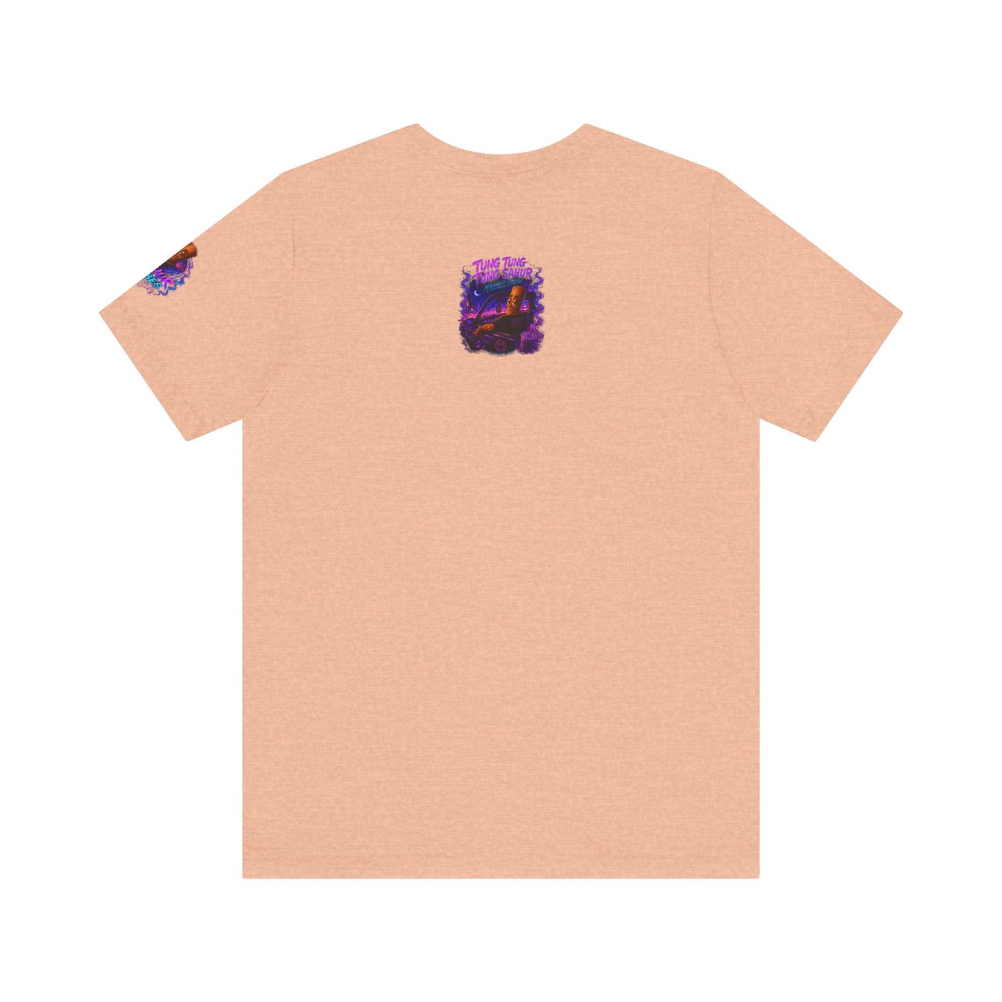 Tung Tung Tung Sahur Who Ride Like Us T-Shirt — Night Cruise Vaporwave Graphic Tee