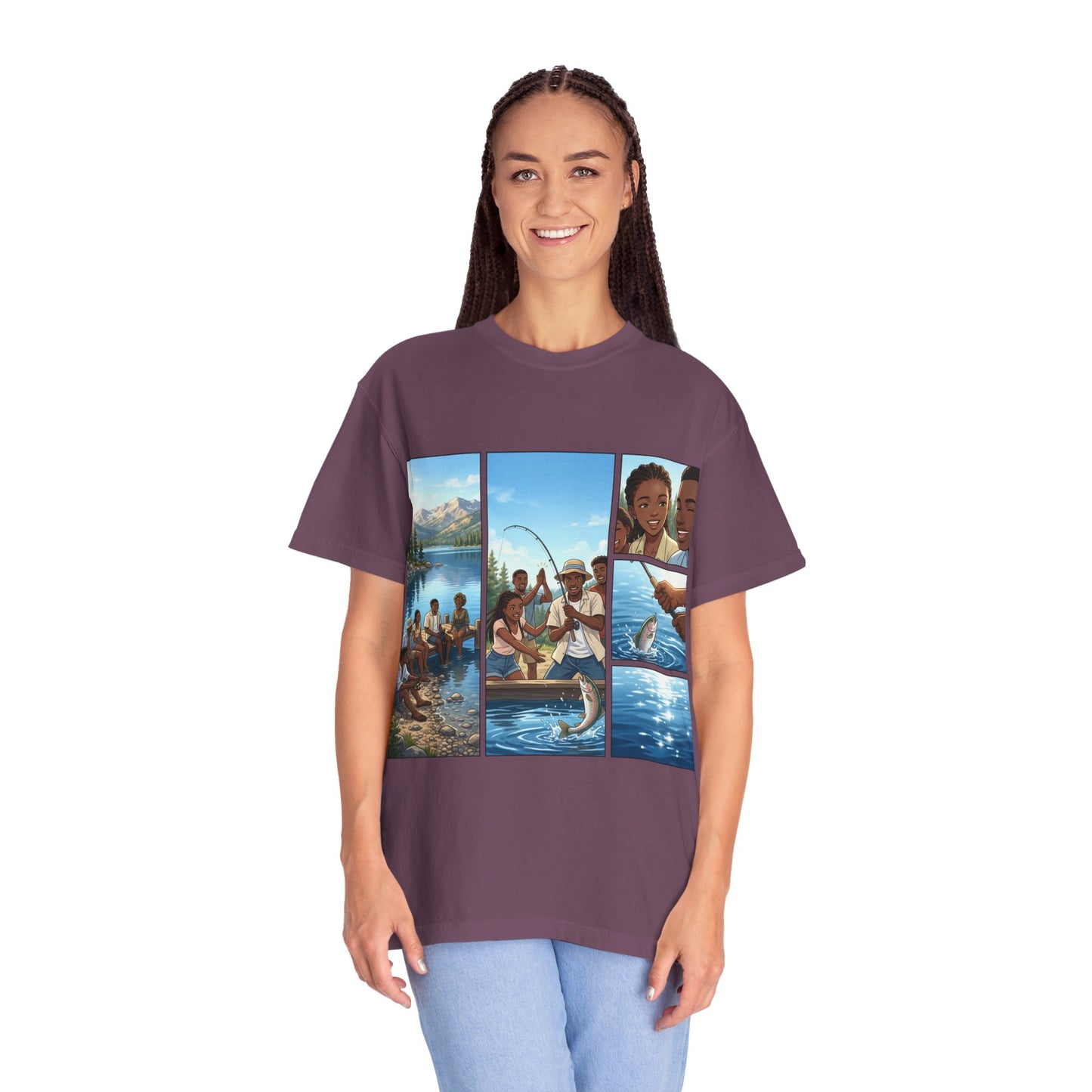 ake Tahoe Fishing Moments T-Shirt — Retro Outdoors Fishing Graphic Tee