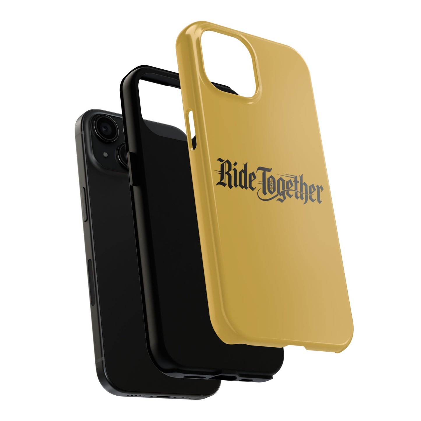 Ride Together Tough Phone Case — Durable Retro Script Protective Cover