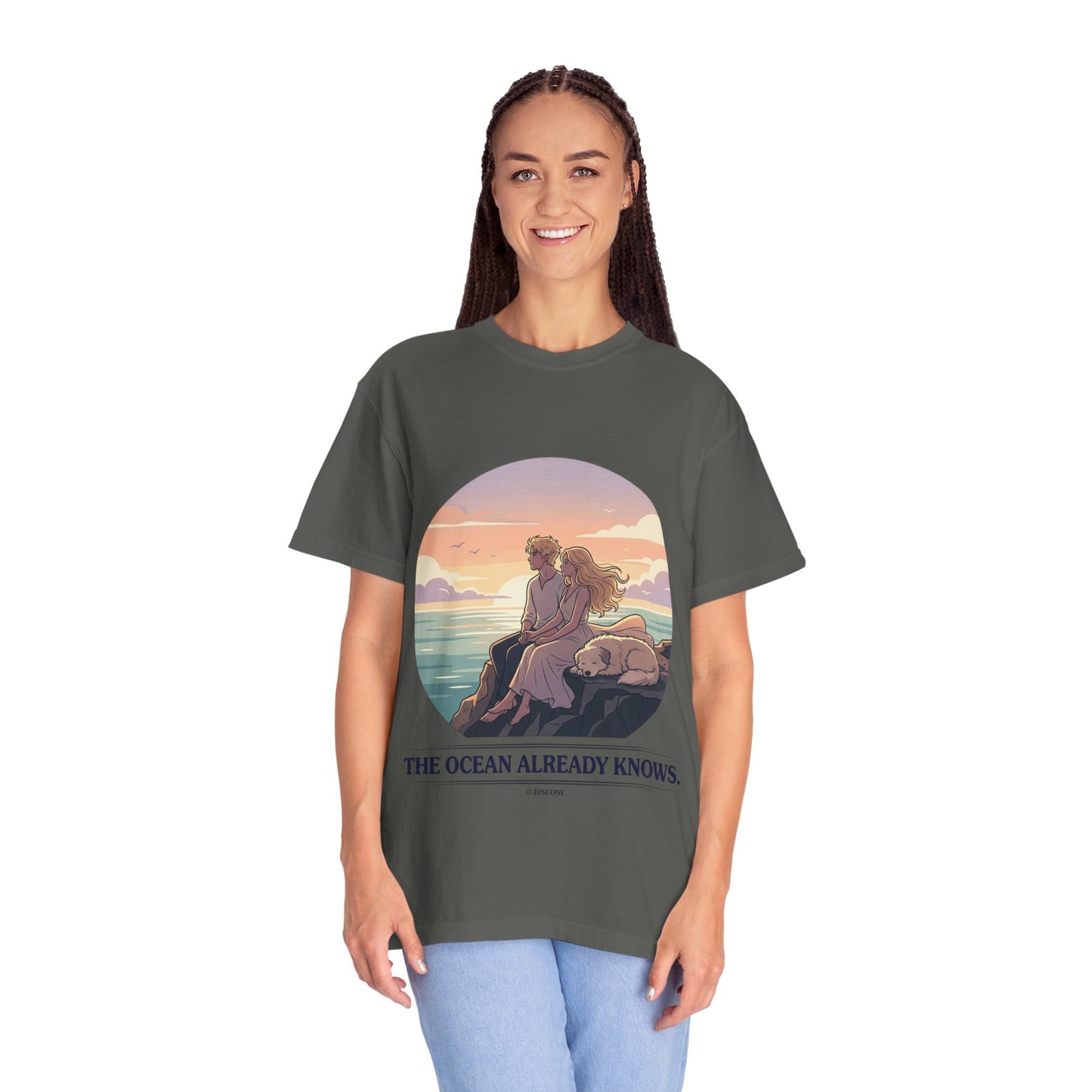 Ocean Sunset Graphic T-Shirt — "The Ocean Already Knows"