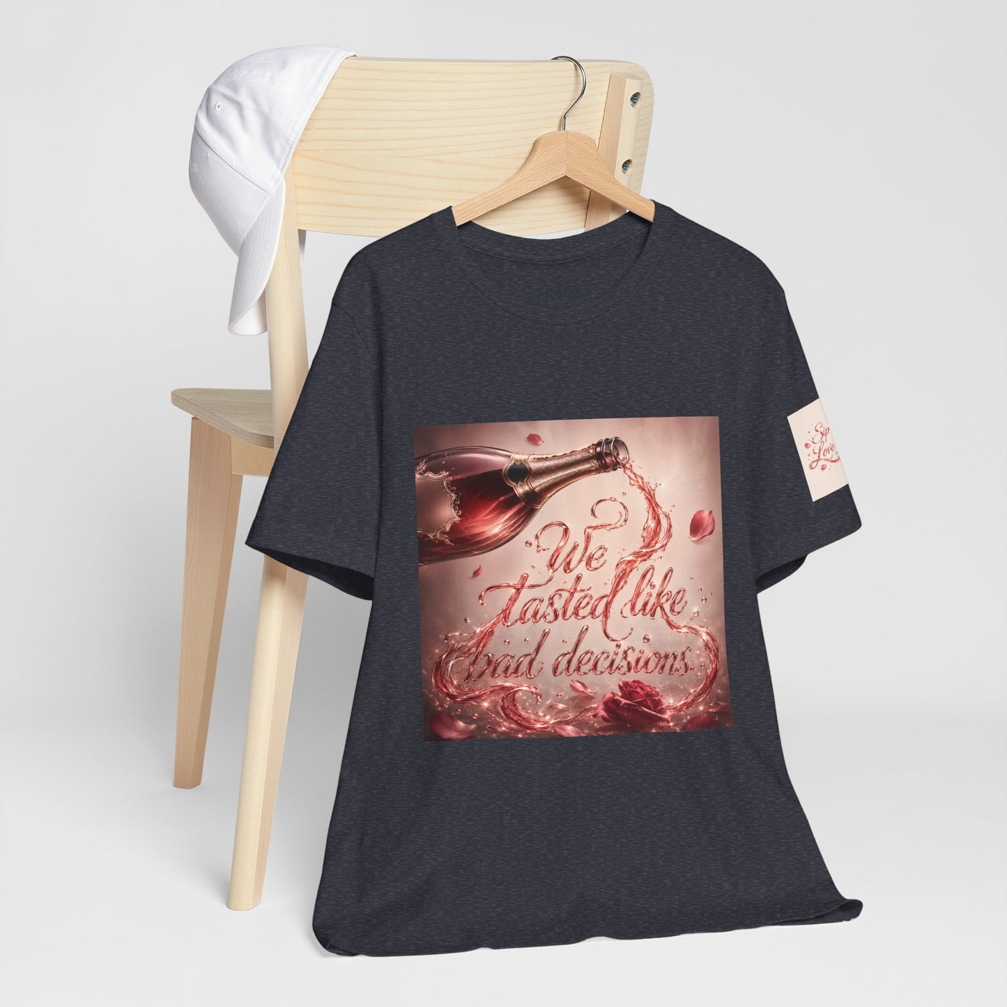 We Tasted Like Bad Decisions T shirt - Pink Champagne Pleasure Graphic Tee