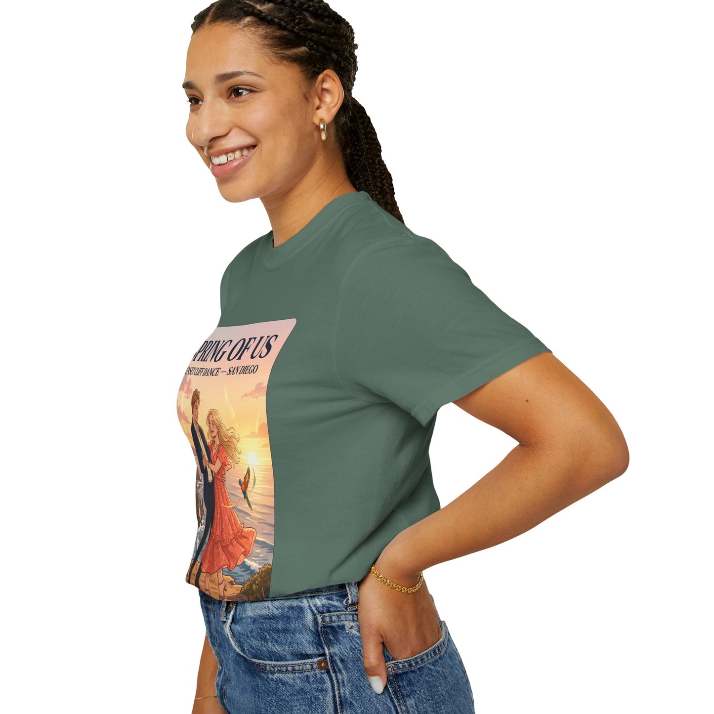 Spring of Us T‑Shirt — Sunset Cliff Dance San Diego Vintage Romance Tee