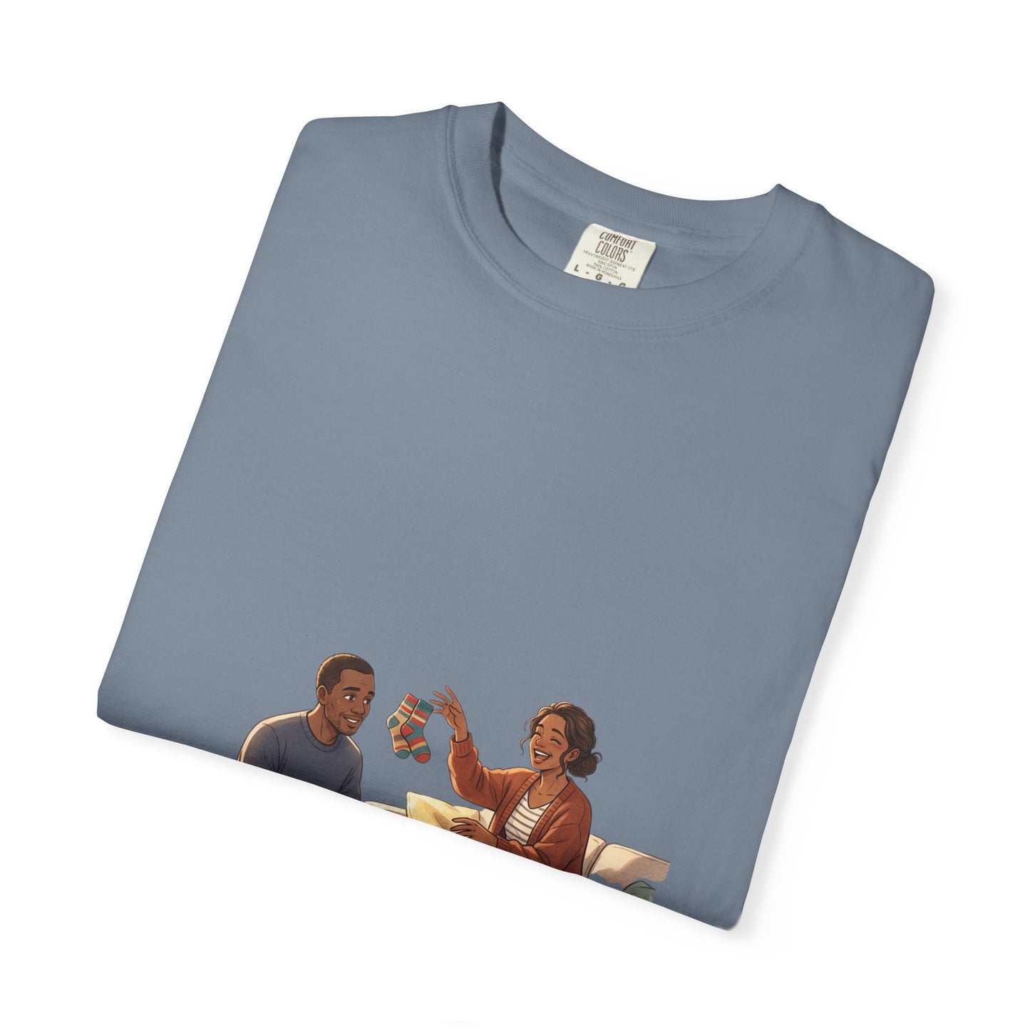 Picnic Cheers T-Shirt — Vintage Couple & Dog Illustration Tee