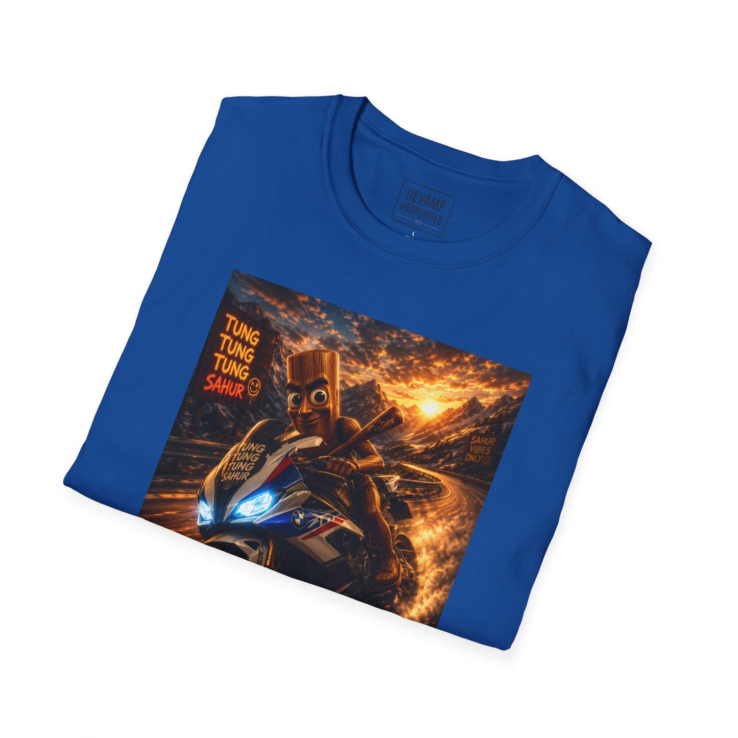 Tung Tung Tung Sahur 2 Wheels On Steel & Fire T-Shirt — "Time To Turn The Tide" Tee