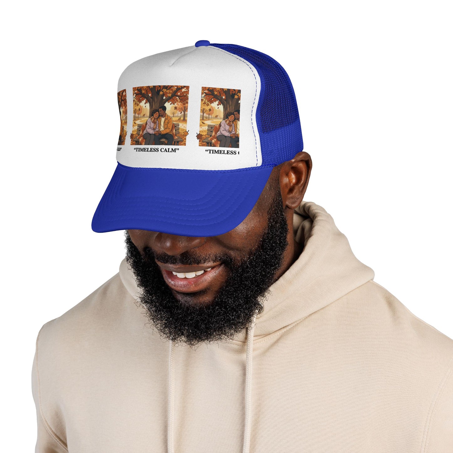 Trucker Cap — "Timeless Calm" Autumn Couple Vintage Patch