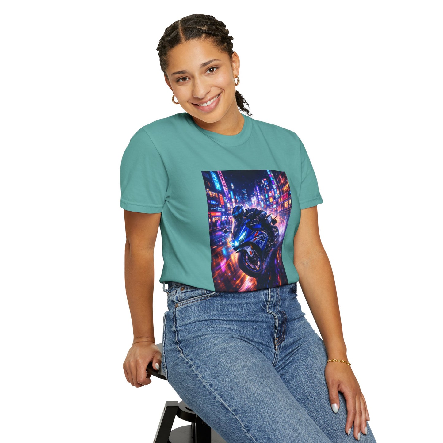 Suzuki GSX-R1000-NEON NIGHT RUN -  T-Shirt — Neon Night Rider Graphic Tee