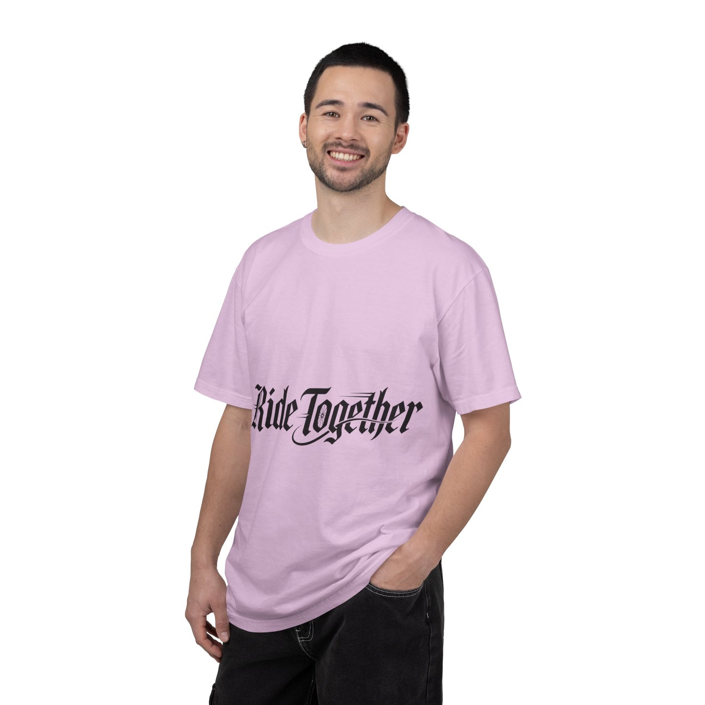 Ride Together T-Shirt — Gothic Script Motorcycle Tee