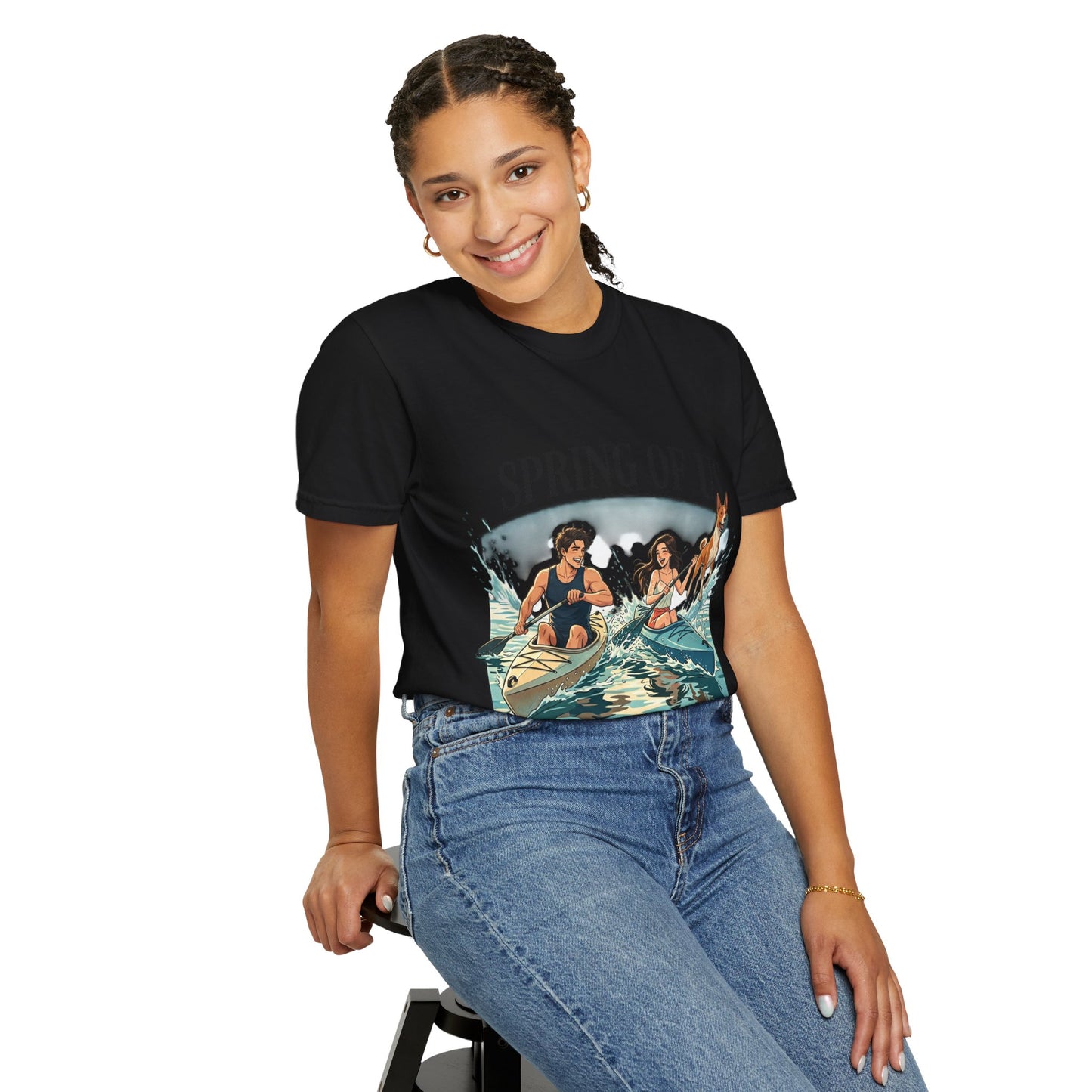 Spring of Us Kayaking T-Shirt — Retro Outdoor Adventure Tee
