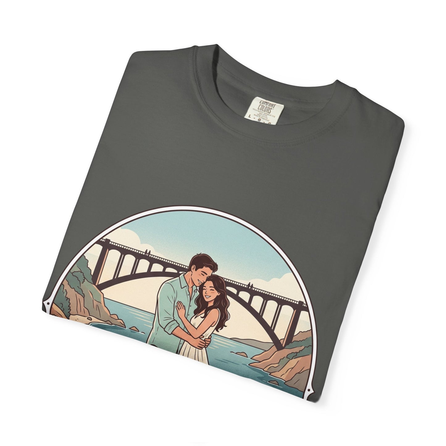 T-Shirt — Romantic Coastal Couples Tee “Some Moments Are Forever” with Dogs
