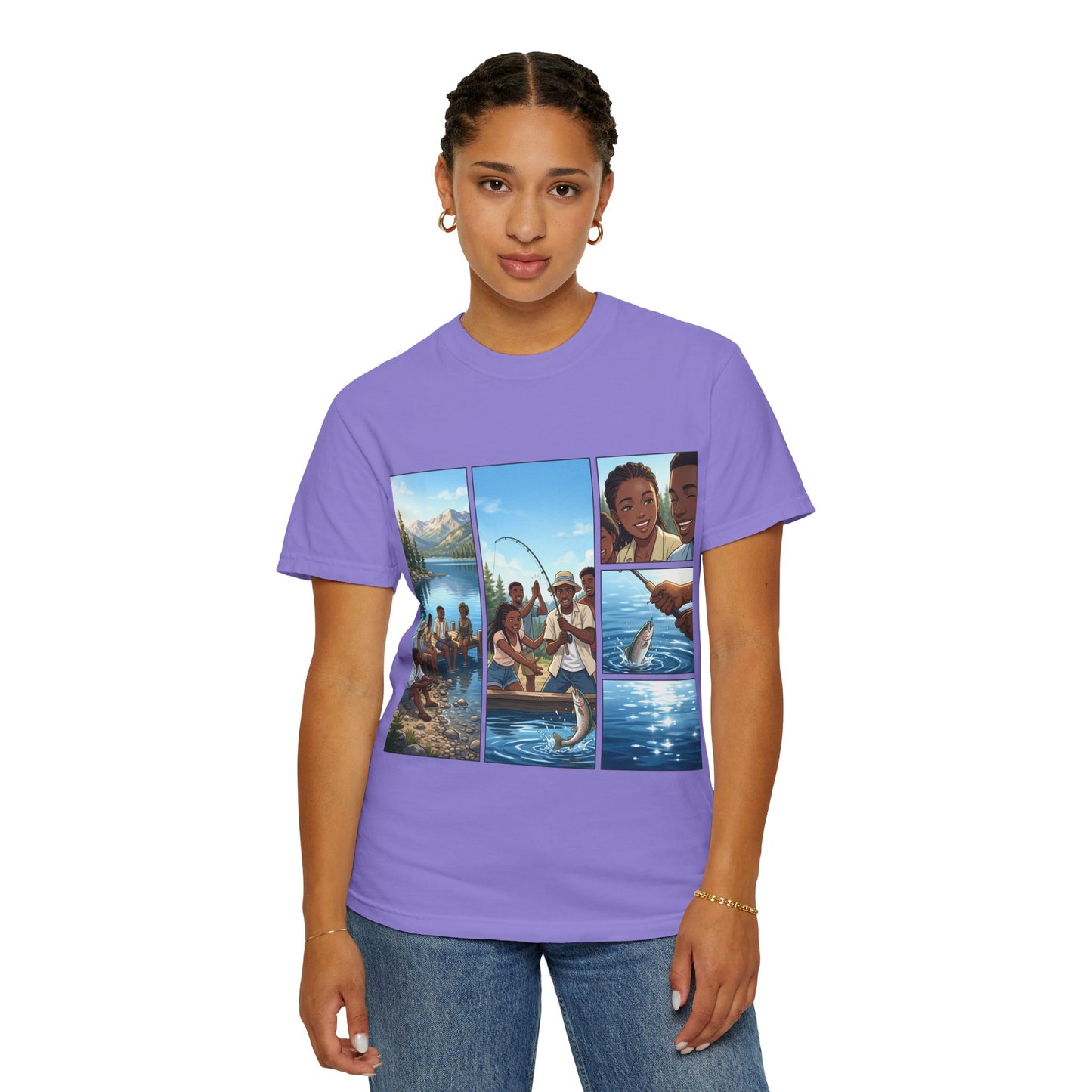 ake Tahoe Fishing Moments T-Shirt — Retro Outdoors Fishing Graphic Tee