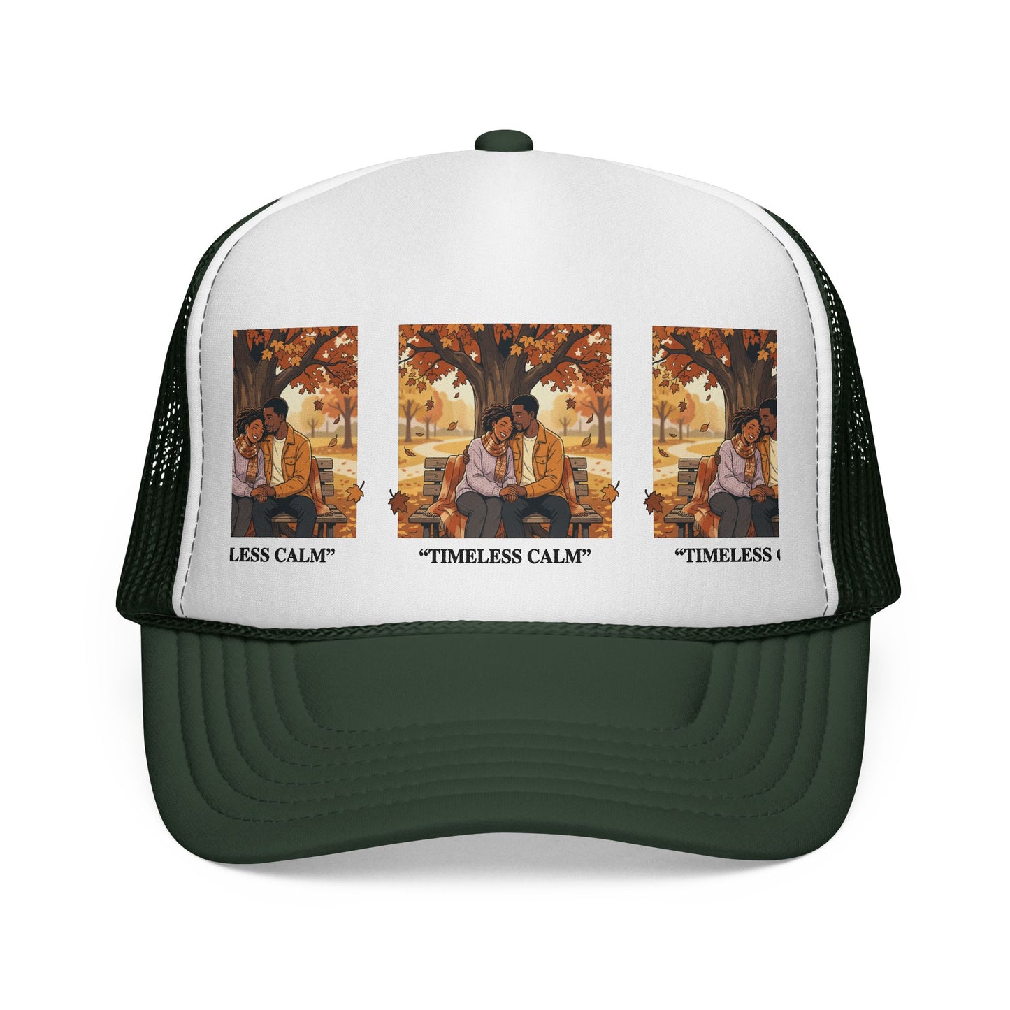 Trucker Cap — "Timeless Calm" Autumn Couple Vintage Patch