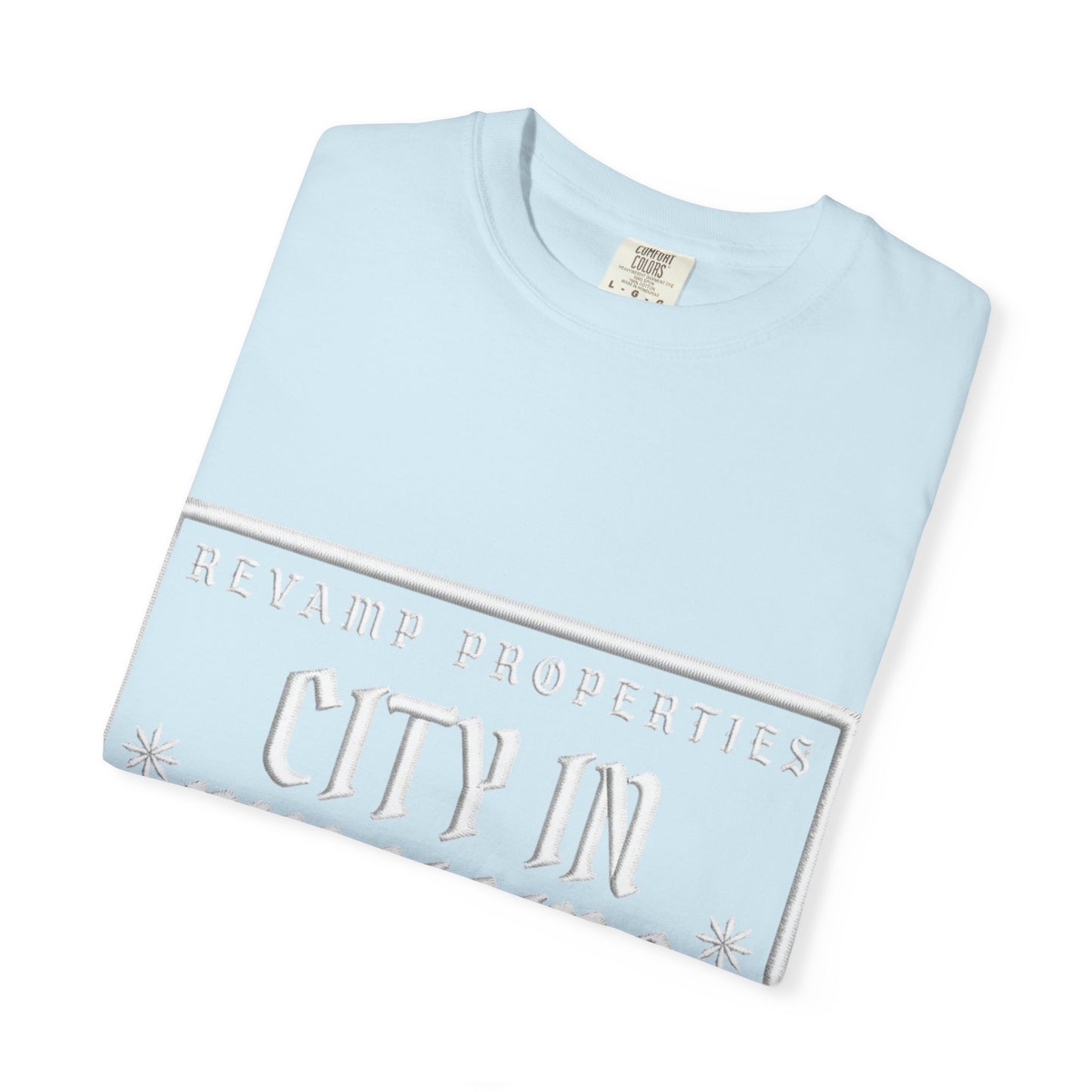 City In My Veins T‑Shirt — Vintage Cityscape Tee (Boston • NYC • Manchester)