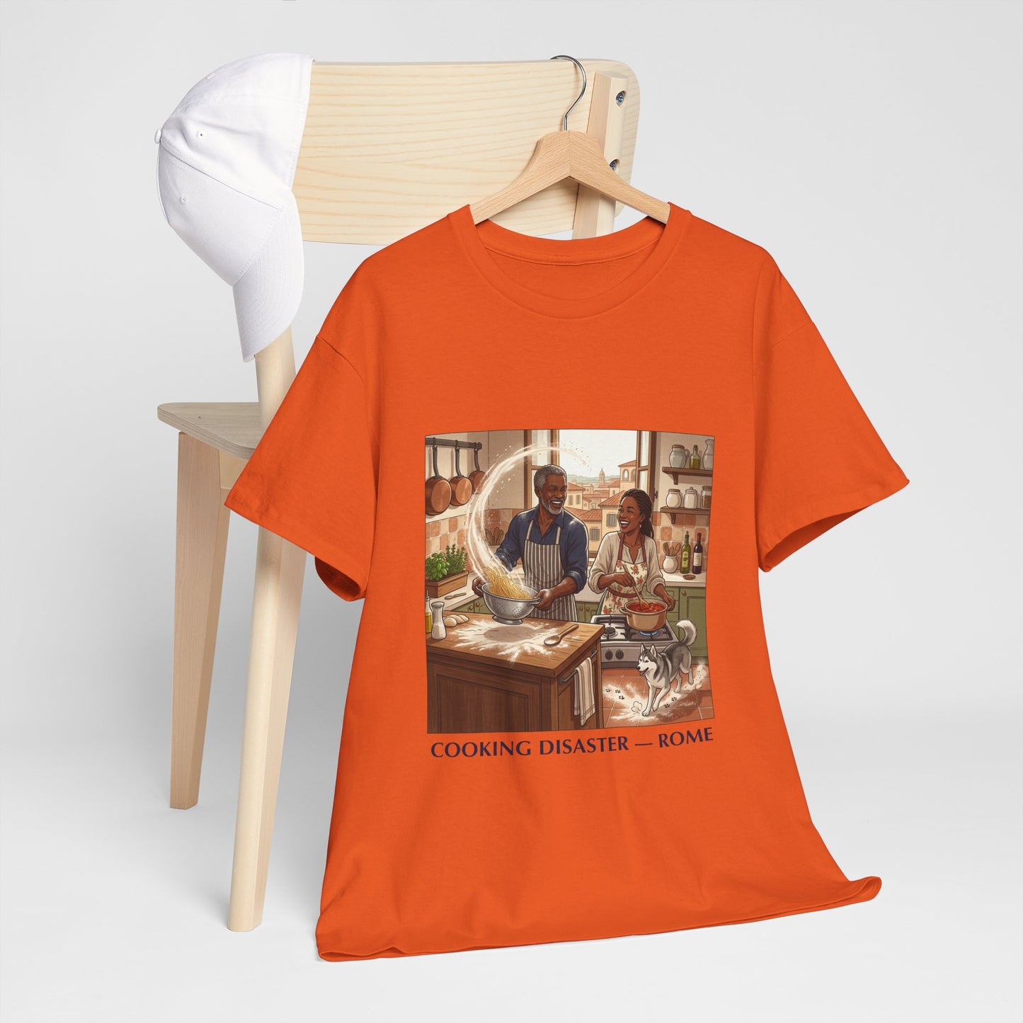 T-Shirt — 'Cooking Disaster — Rome' Illustrated Cooking Tee