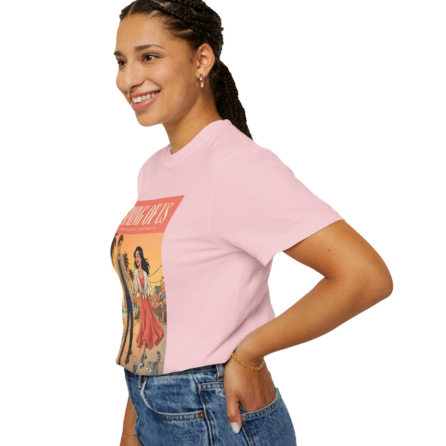 Spring of Us T-Shirt — Vintage Romantic Beach Couple Graphic Tee