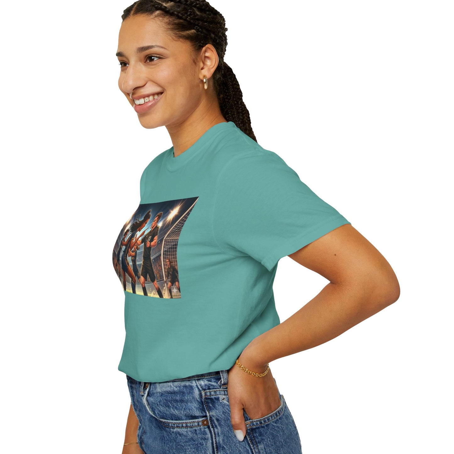 Soccer Arguing With Referee T-Shirt — Vintage Stadium Action Graphic Tee