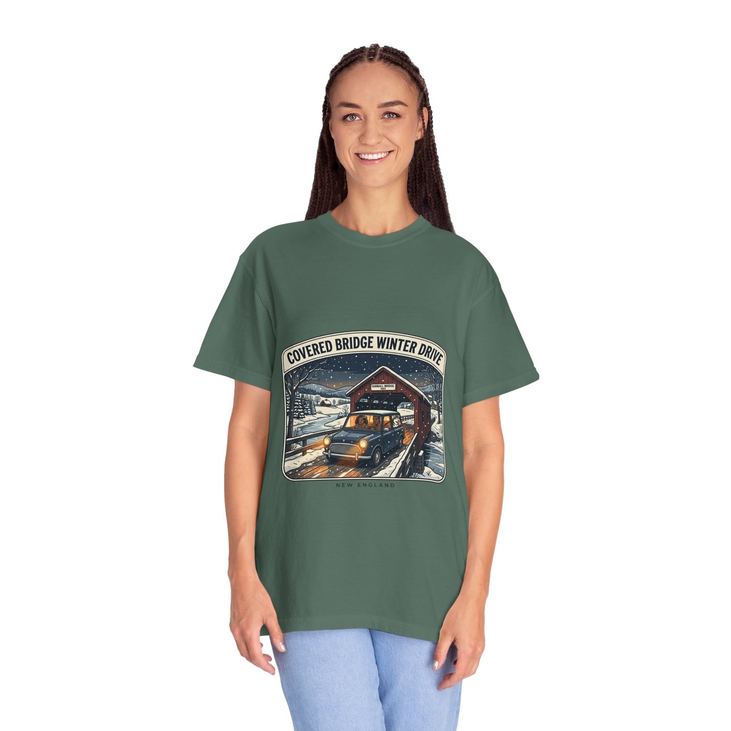 Covered Bridge Winter Drive T-Shirt