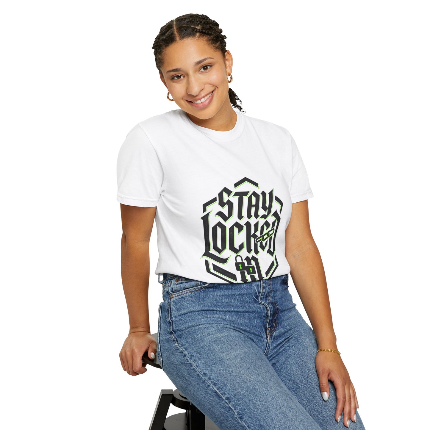 Stay Locked T-Shirt — Hexagonal Streetwear Graphic Tee