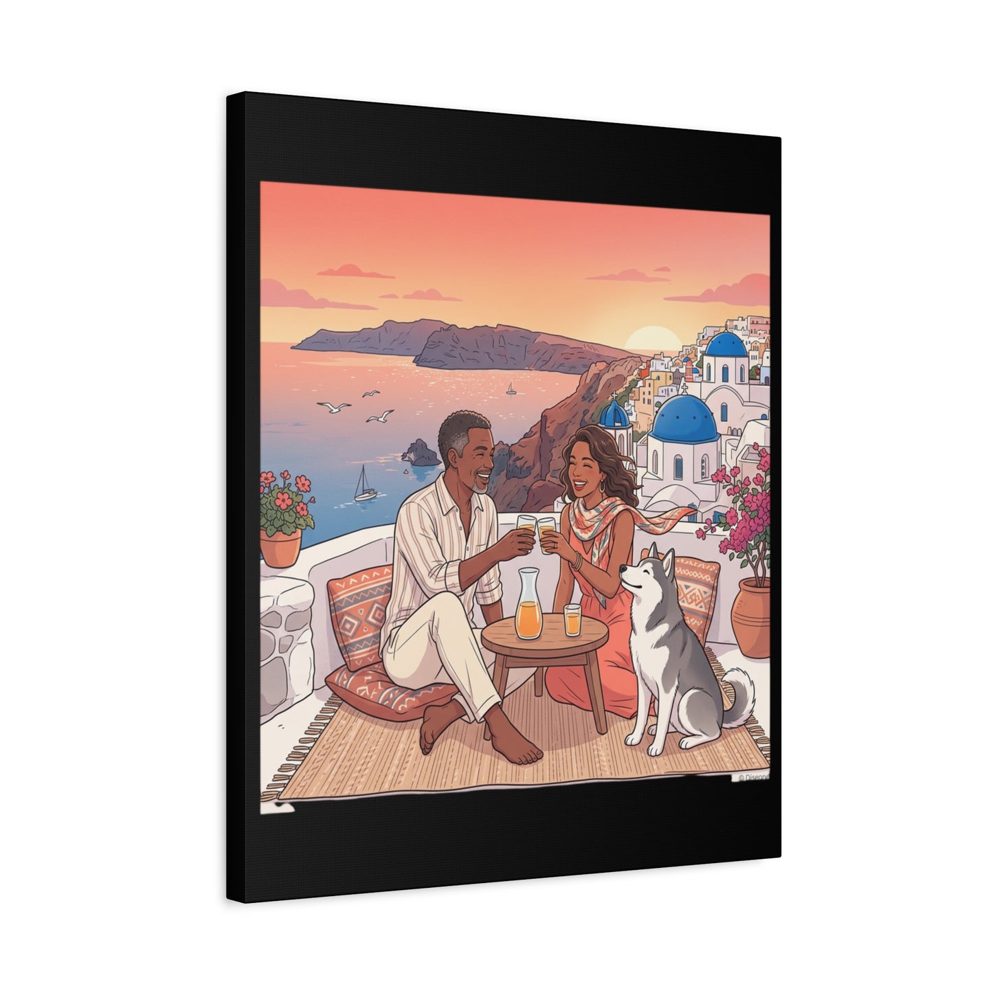 Santorini, Greece – “Sunset Serenade - Matte Canvas, Stretched, 1.25"