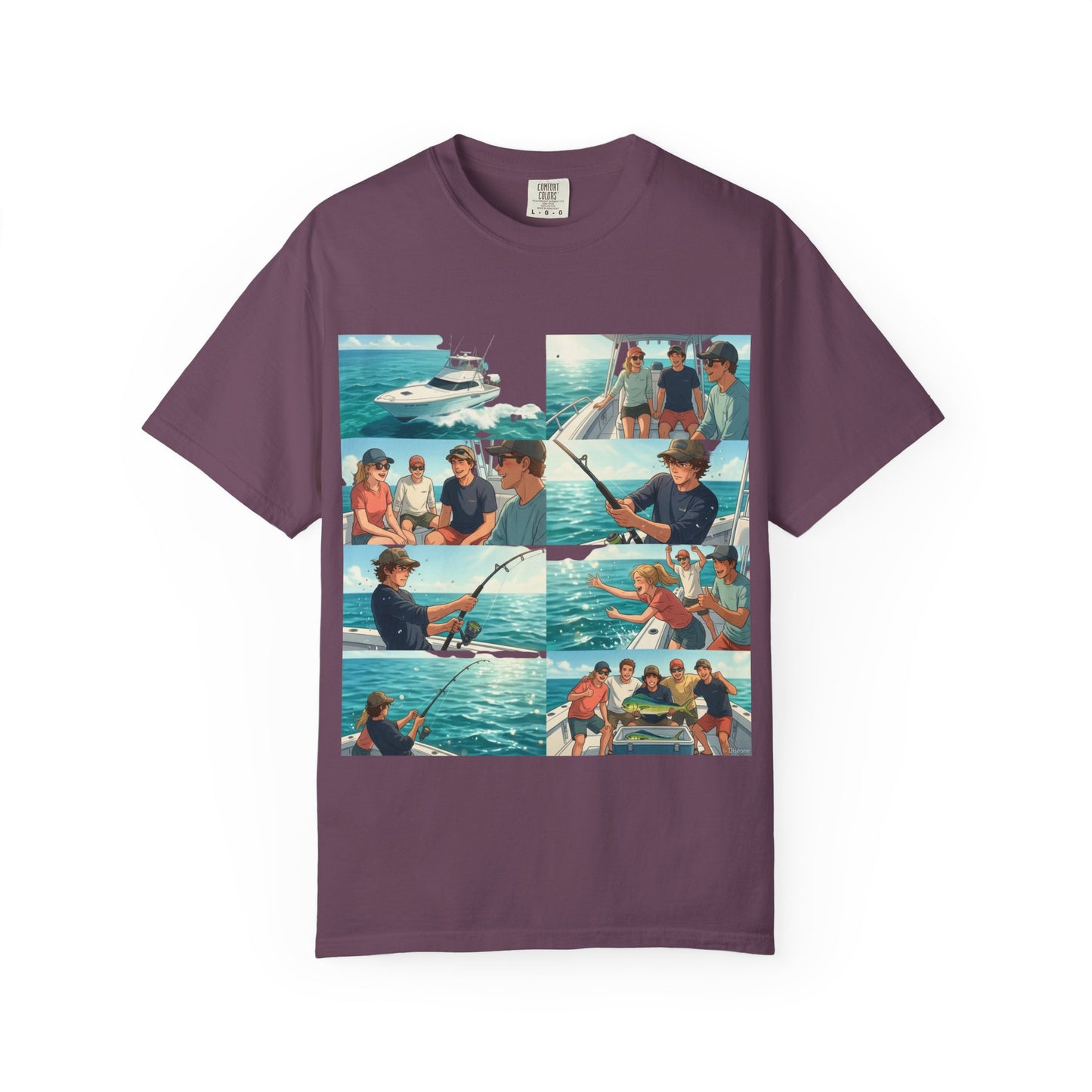 Deep Sea Energy (Friends Fishing Edition) Fishing Trip Photo Collage T-Shirt