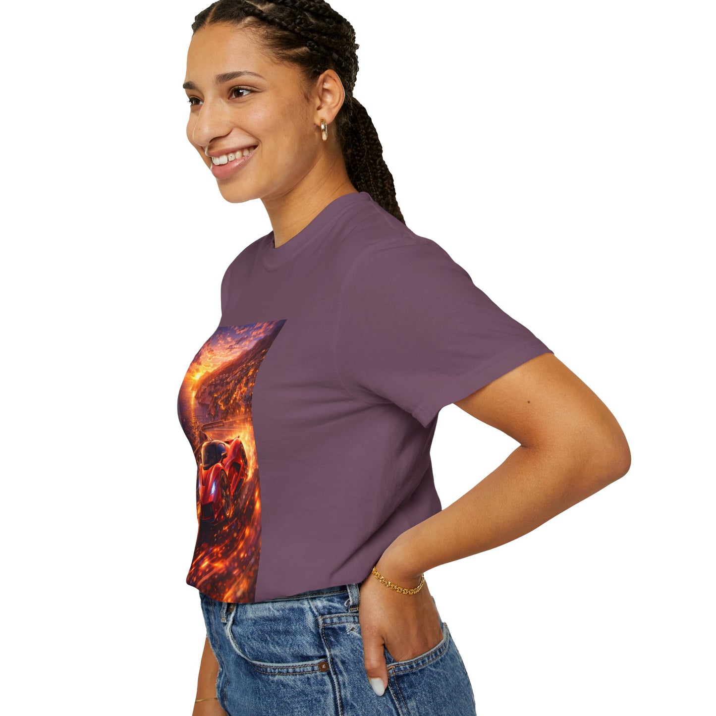 Ferrari F80- Amalfi Coast, Italy - T‑Shirt — Red Sports Car Print