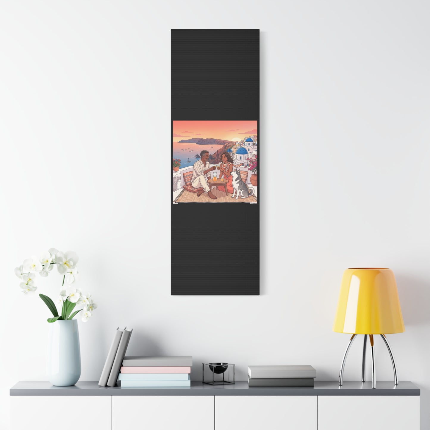Santorini, Greece – “Sunset Serenade - Matte Canvas, Stretched, 1.25"