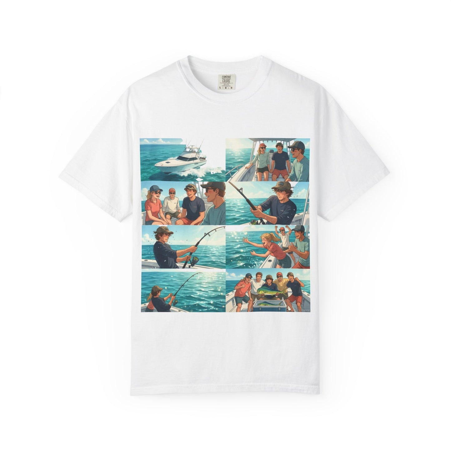 Deep Sea Energy (Friends Fishing Edition) Fishing Trip Photo Collage T-Shirt