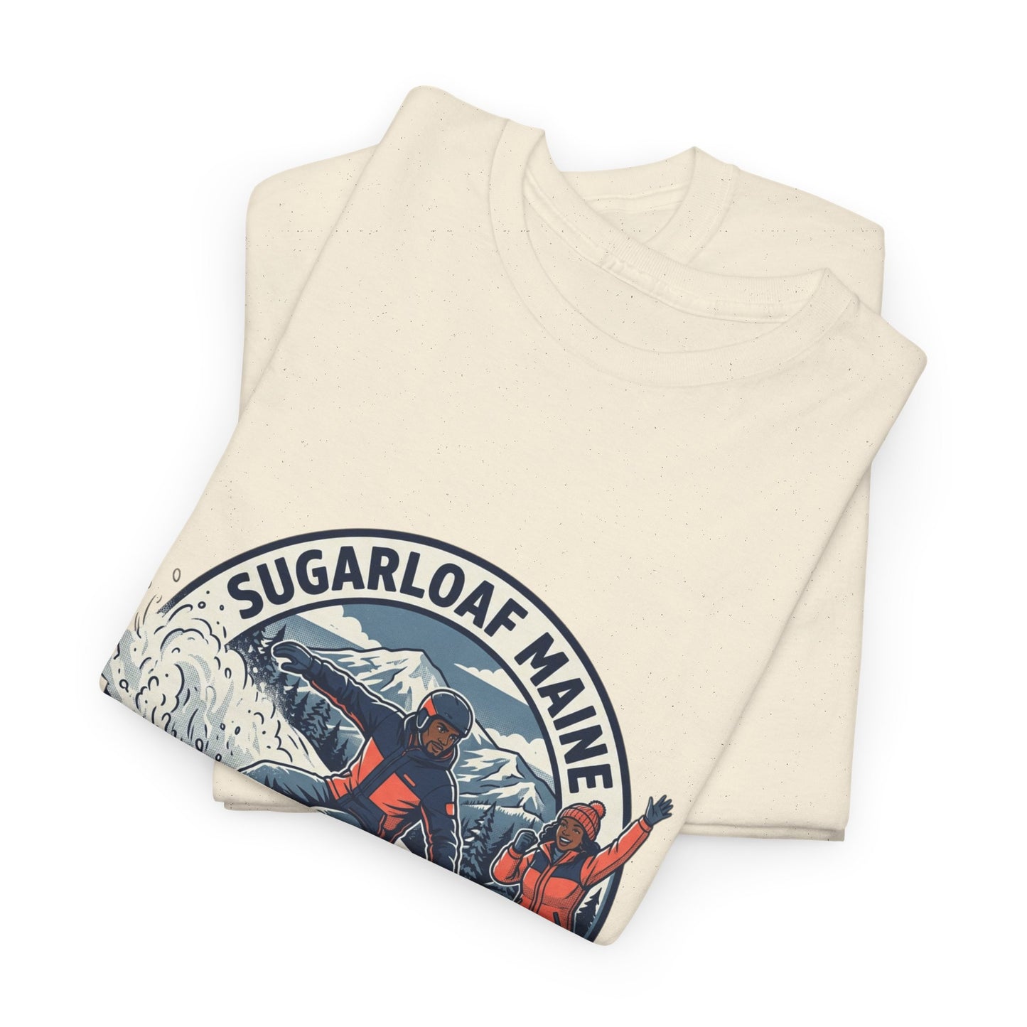 Sugarloaf Maine Snowboard & Ski T‑Shirt — Sugarloaf‑Carrabassett Valley Retro Graphic Tee