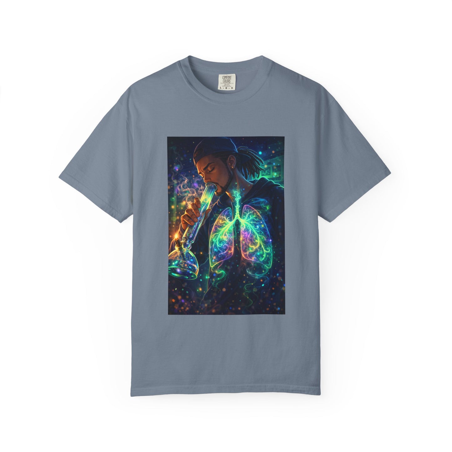 Cosmic Lungs T-Shirt — Neon Anatomical Art Tee