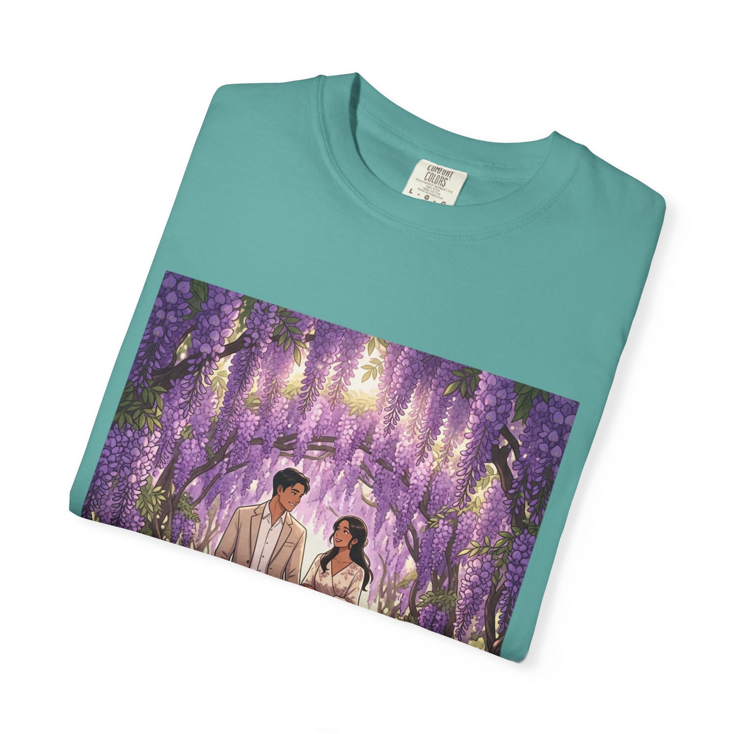 Spring of Us T-Shirt — Romantic Wisteria Couple Graphic Tee