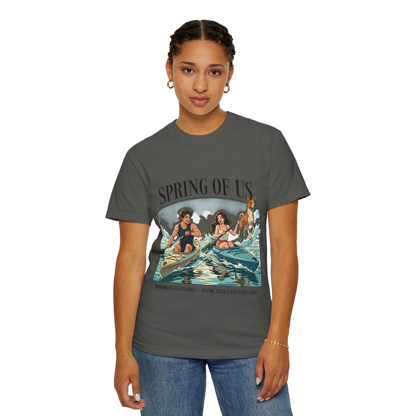 Spring of Us Kayaking T-Shirt — Retro Outdoor Adventure Tee