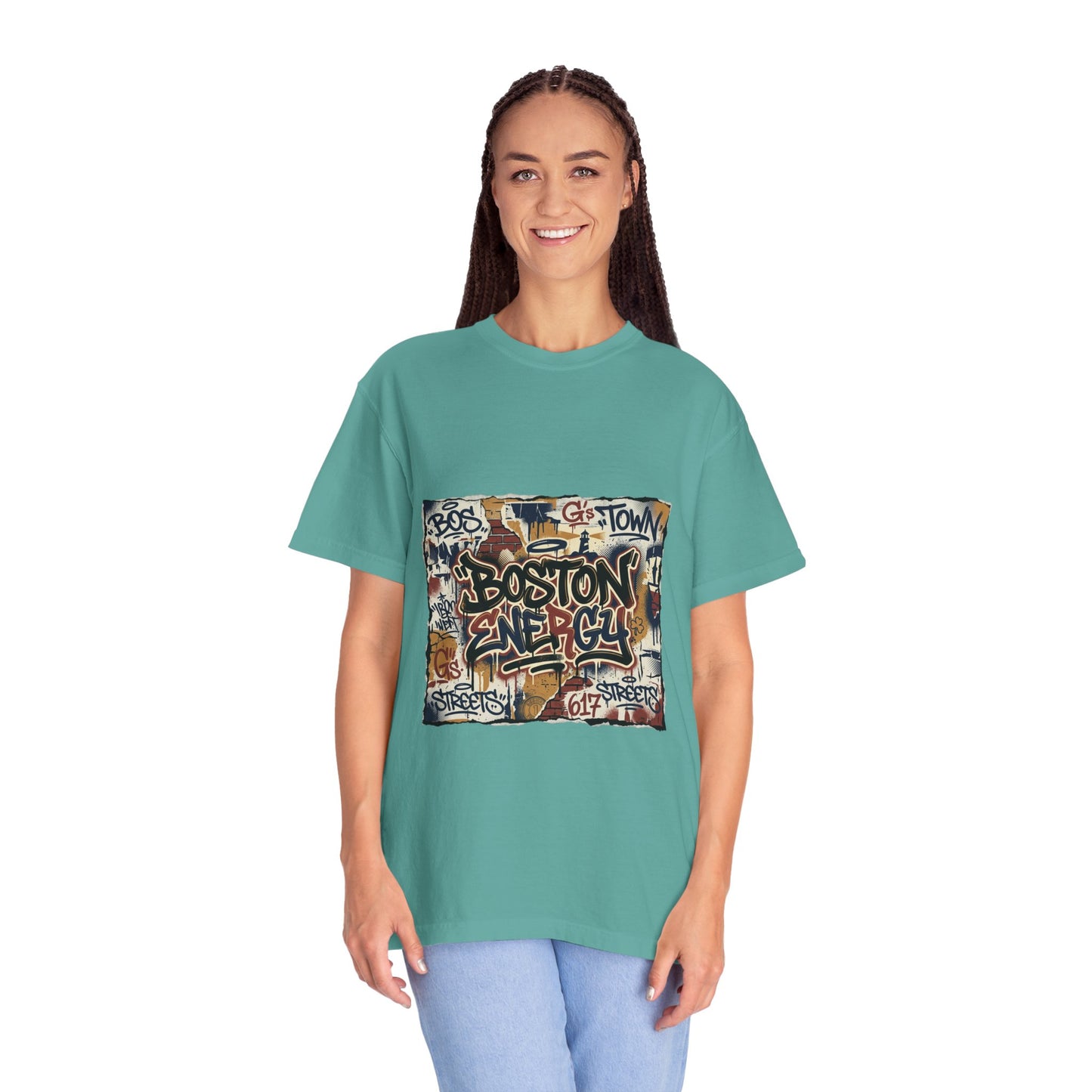 Boston Graffiti Tee — Urban Street Art T‑Shirt