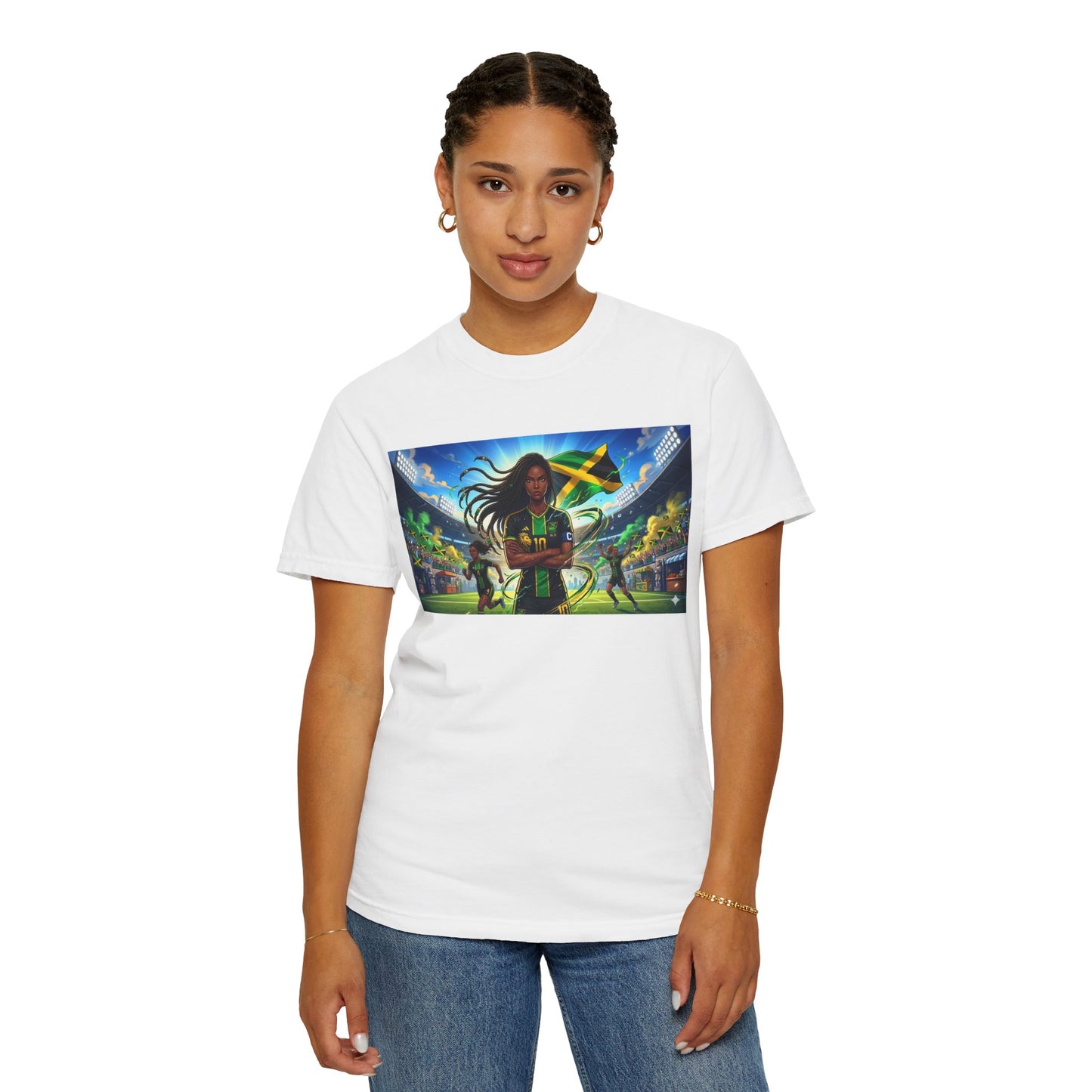 Jamaican Soccer Captain T-Shirt — Rasta Player Stadium Graphic Tee