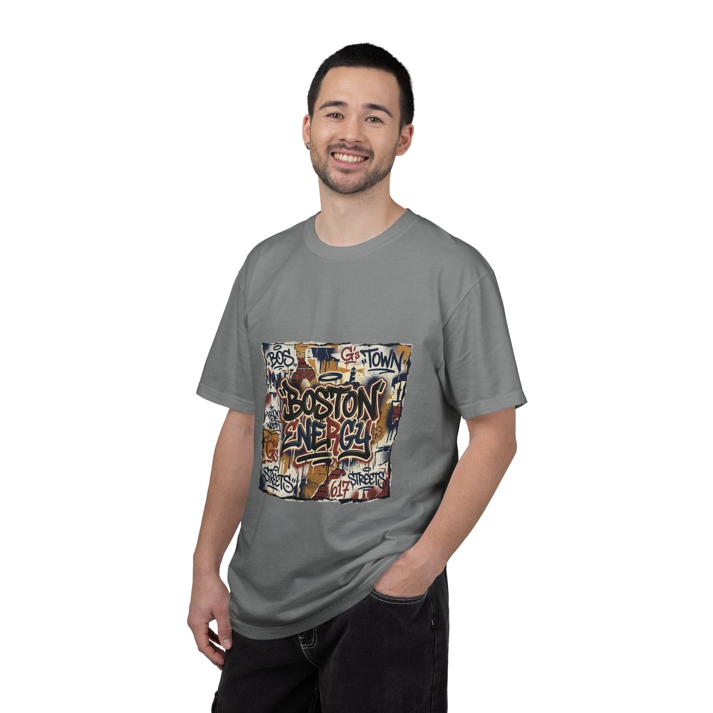 Boston Graffiti Tee — Urban Street Art T‑Shirt
