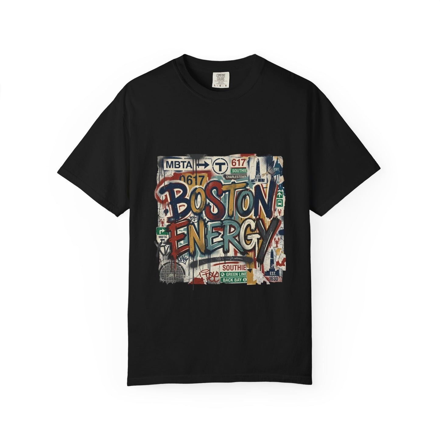 Boston Energy T-Shirt — Graffiti Cityscape Tee