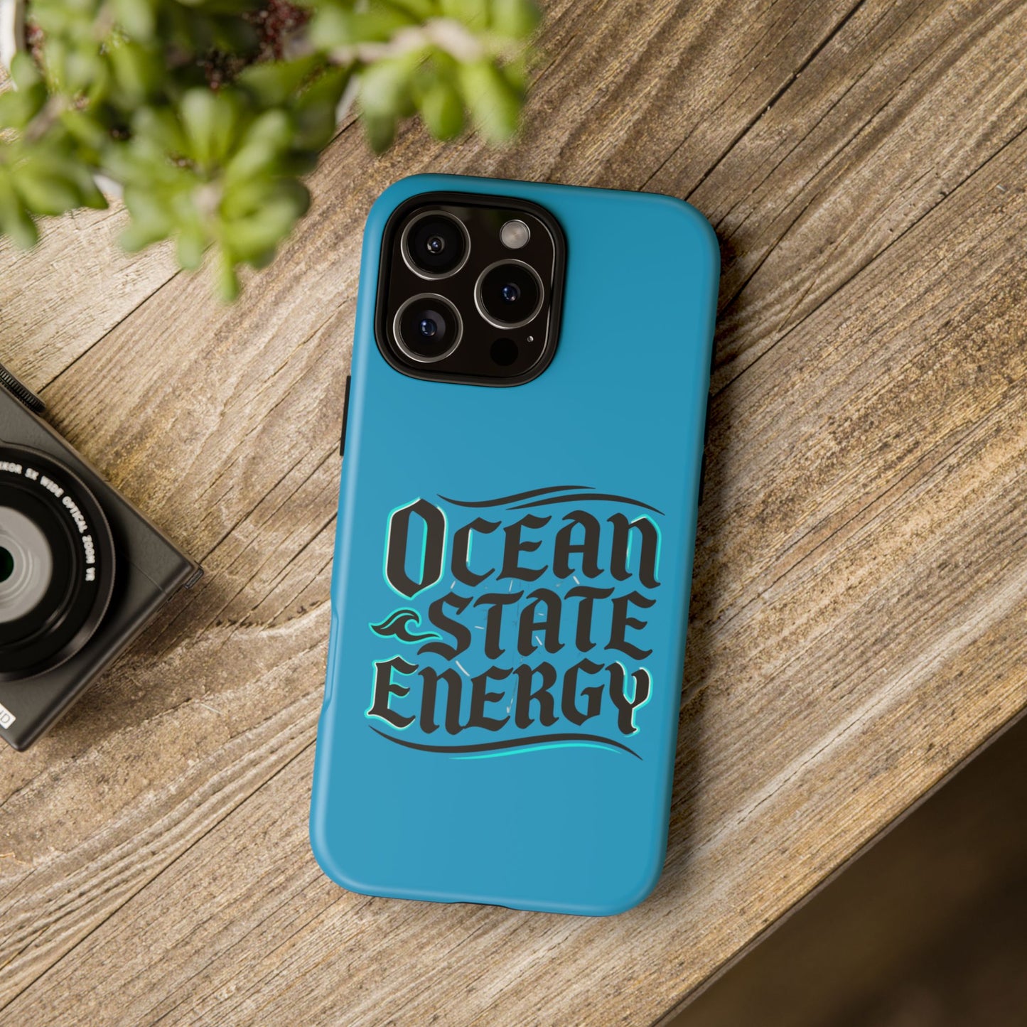 Ocean State Energy Phone Case — Tough Protective iPhone Cover with Nautical Script
