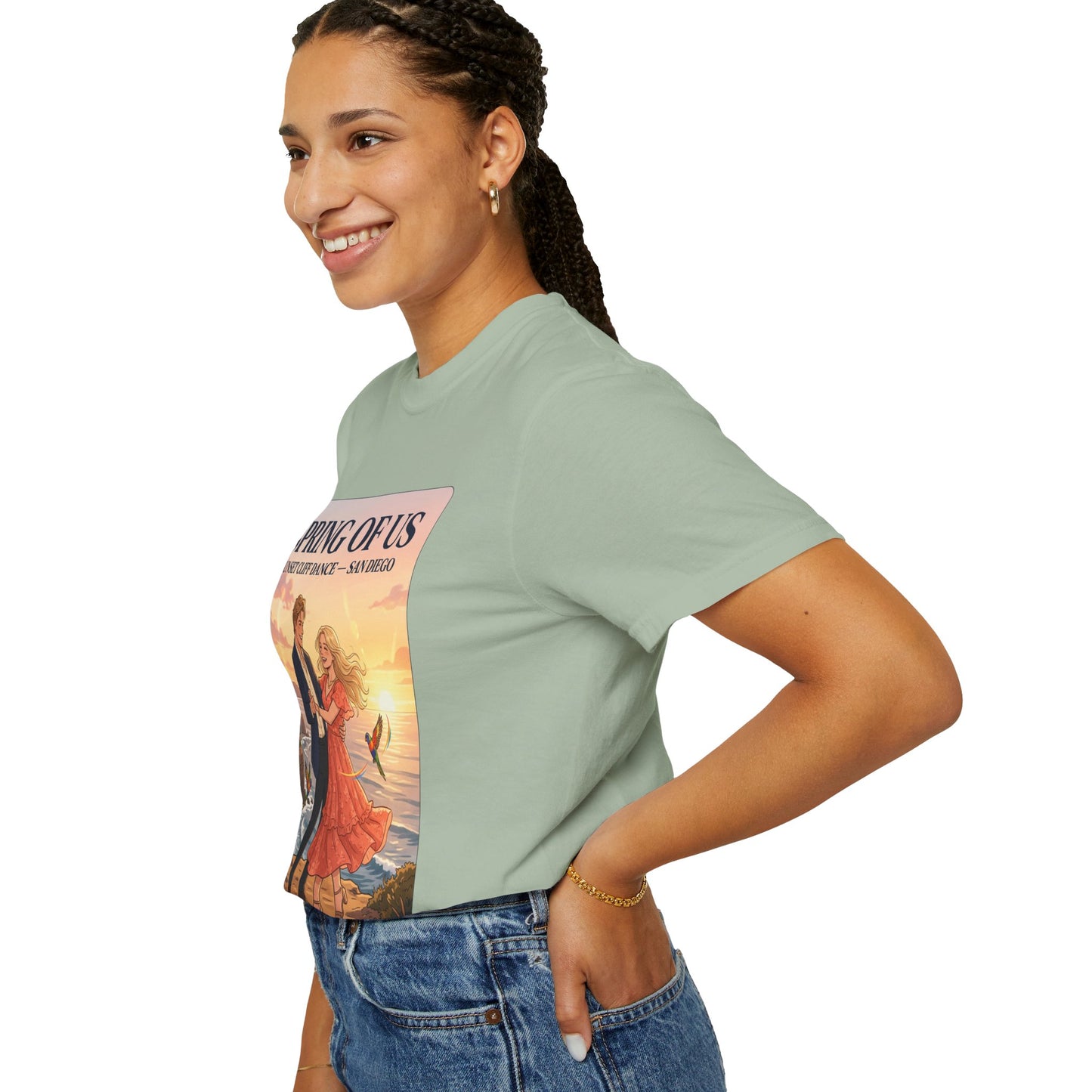 Spring of Us T‑Shirt — Sunset Cliff Dance San Diego Vintage Romance Tee
