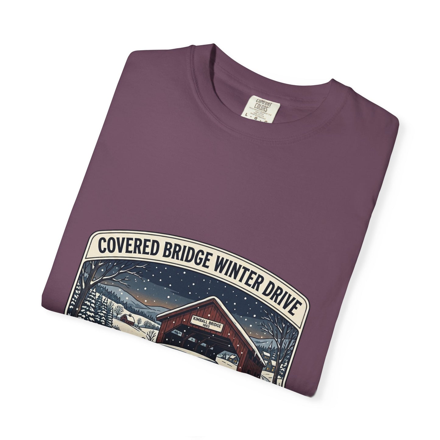 Covered Bridge Winter Drive T-Shirt