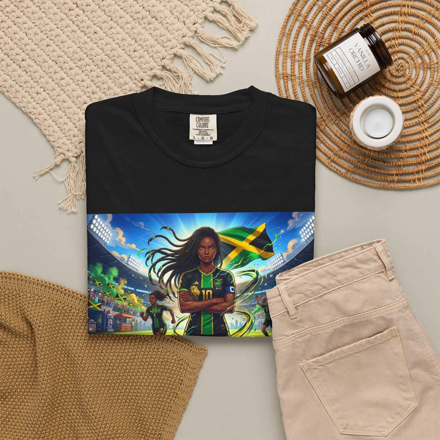Jamaican Soccer Captain T-Shirt — Rasta Player Stadium Graphic Tee
