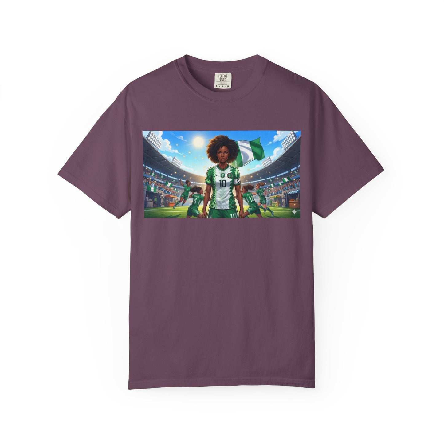 Commander- Female- Nigerian Soccer Player Stadium  - T-shirt - Graphic Tee